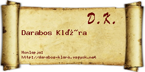 Darabos Klára névjegykártya